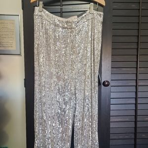 Gold/silver sequin pants